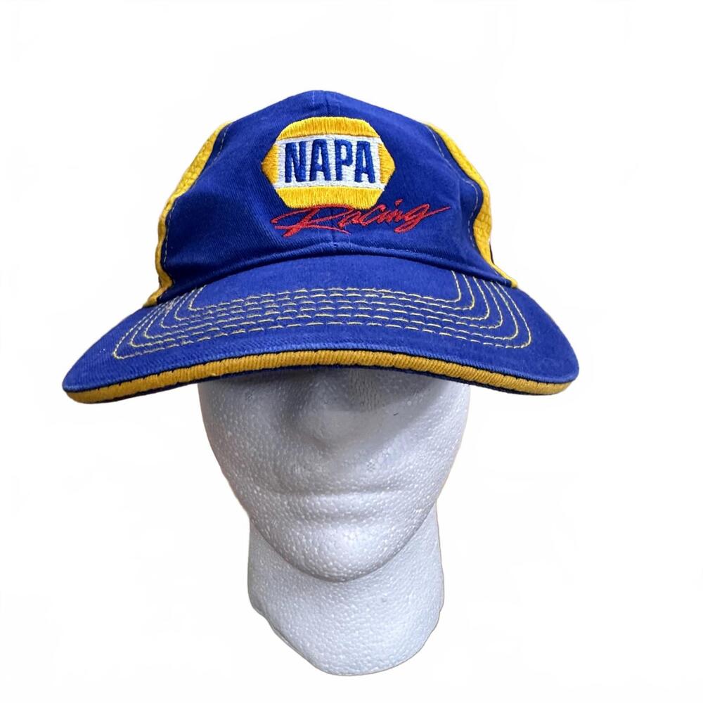 Chase Elliott Hat Cap Strap Back Mens Blue Yellow NASCAR Racing NAPA